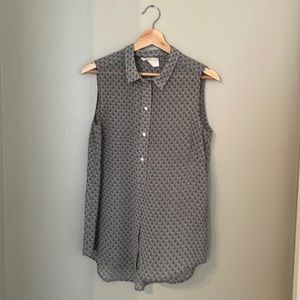 H&M — Sleeveless Button Down — Size 8